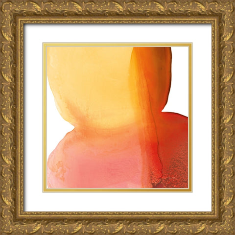 Bright Swishes II Gold Ornate Wood Framed Art Print with Double Matting by Rhue, Piper