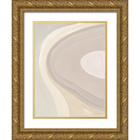 In the Groove II Neutral Gold Ornate Wood Framed Art Print with Double Matting by Nai, Danhui