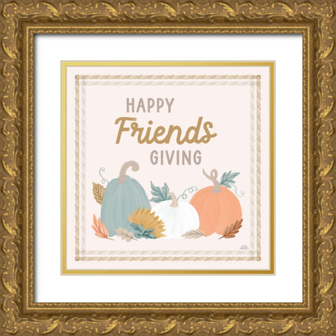 Festive Friendsgiving III Gold Ornate Wood Framed Art Print with Double Matting by Marshall, Laura