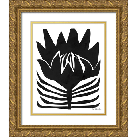 Flower Power II Gold Ornate Wood Framed Art Print with Double Matting by Gallagher, Megan