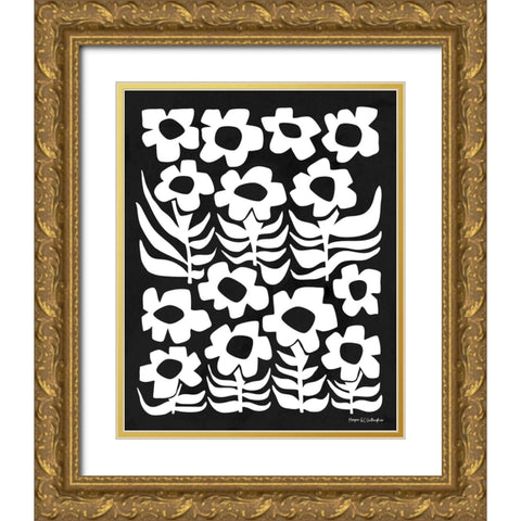 Flower Power III WB Gold Ornate Wood Framed Art Print with Double Matting by Gallagher, Megan