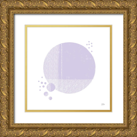 Tribeca I Purple Gold Ornate Wood Framed Art Print with Double Matting by Averinos, Melissa