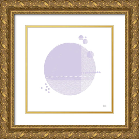 Tribeca II Purple Gold Ornate Wood Framed Art Print with Double Matting by Averinos, Melissa