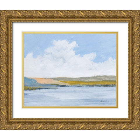 The River Gold Ornate Wood Framed Art Print with Double Matting by Munger, Pamela