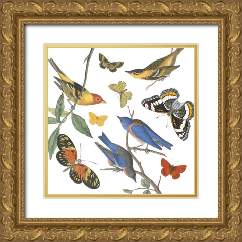 Natures Flight I No Ferns Gold Ornate Wood Framed Art Print with Double Matting by Portfolio, Wild Apple