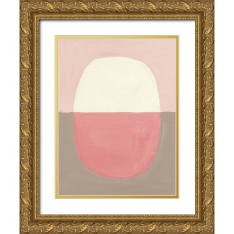 Encapsulate II Pink Gold Ornate Wood Framed Art Print with Double Matting by Nai, Danhui