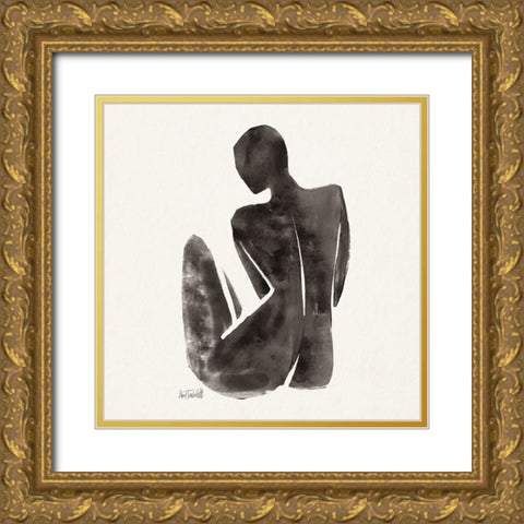 Neutral Nudes II Sq Gold Ornate Wood Framed Art Print with Double Matting by Tavoletti, Anne
