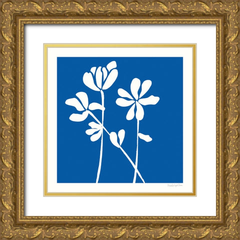 Fleurs de Matisse II Sq Gold Ornate Wood Framed Art Print with Double Matting by Charro, Mercedes Lopez