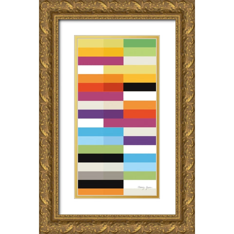 Party Time II Panel II Gold Ornate Wood Framed Art Print with Double Matting by Green, Nancy