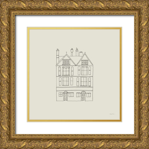 Buildings of London I Sq Gold Ornate Wood Framed Art Print with Double Matting by Tillmon, Avery