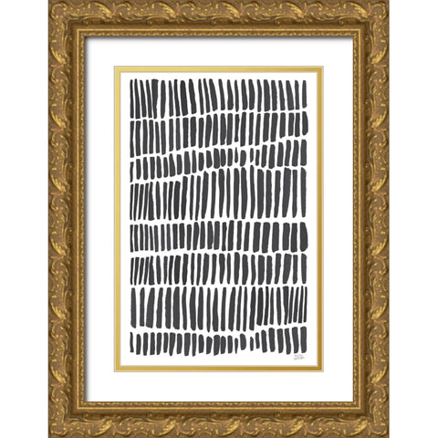 Strokes of Luck Gold Ornate Wood Framed Art Print with Double Matting by Averinos, Melissa