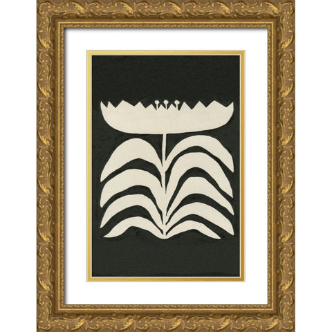 Delighted II Vertical Gold Ornate Wood Framed Art Print with Double Matting by Hershey, Moira