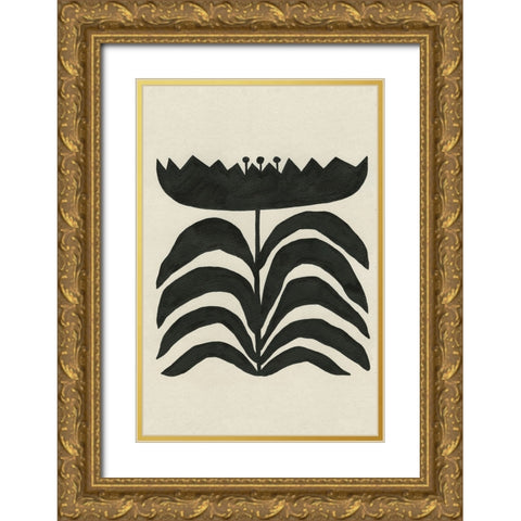 Delighted III Vertical Gold Ornate Wood Framed Art Print with Double Matting by Hershey, Moira