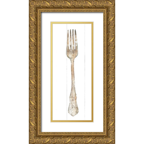 Setting the Table II Light Gold Ornate Wood Framed Art Print with Double Matting by Wild Apple Portfolio