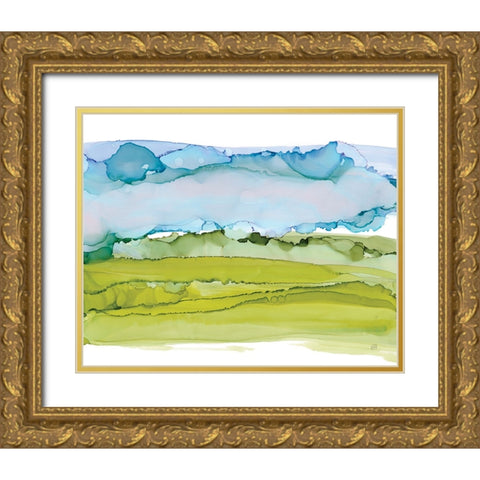 Tinted Sky I Gold Ornate Wood Framed Art Print with Double Matting by Paschke, Chris