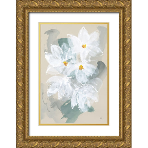 Narcissus I Gold Ornate Wood Framed Art Print with Double Matting by Paschke, Chris