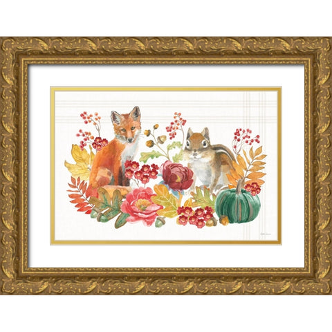 Wooded Harvest I Gold Ornate Wood Framed Art Print with Double Matting by Grove, Beth