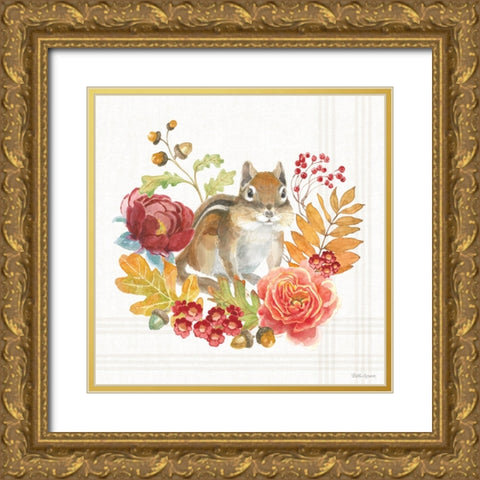 Wooded Harvest IV Gold Ornate Wood Framed Art Print with Double Matting by Grove, Beth