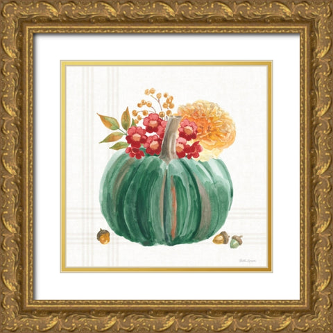 Wooded Harvest X Gold Ornate Wood Framed Art Print with Double Matting by Grove, Beth
