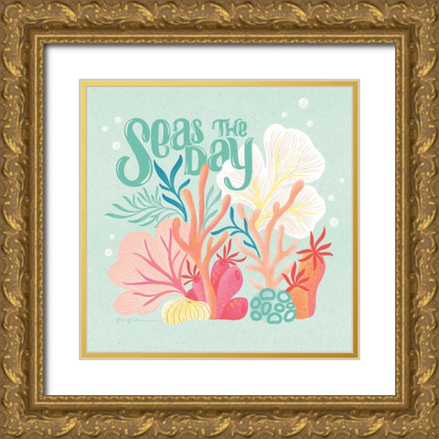 Under the Sea II Gold Ornate Wood Framed Art Print with Double Matting by Graham, Gia