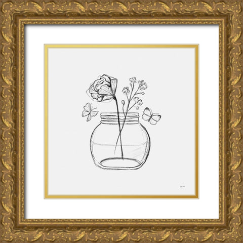 Among Wildflowers VI Gold Ornate Wood Framed Art Print with Double Matting by York, Leah