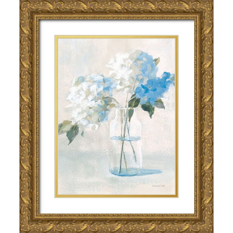 Vintage Bouquet III Gold Ornate Wood Framed Art Print with Double Matting by Nai, Danhui