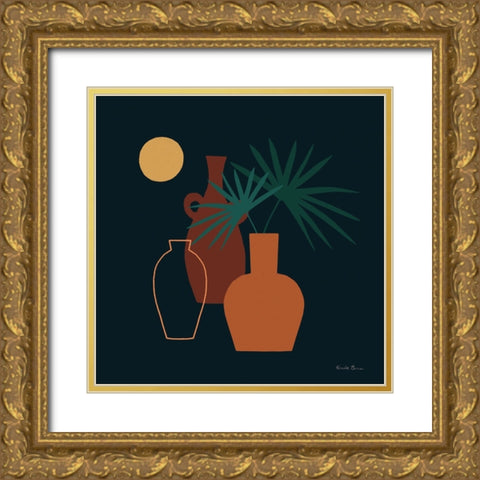 Mod Vessels I Regal Gold Ornate Wood Framed Art Print with Double Matting by Zaman, Farida