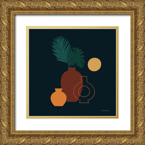 Mod Vessels II Regal Gold Ornate Wood Framed Art Print with Double Matting by Zaman, Farida