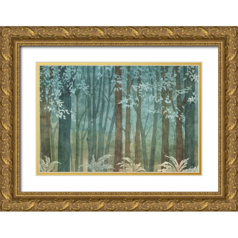 Woodland Love I Rustic Gold Ornate Wood Framed Art Print with Double Matting by Grove, Beth