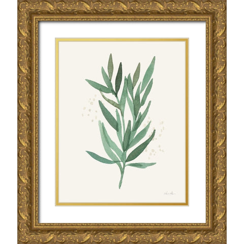 Leaf and Stem VI Gold Ornate Wood Framed Art Print with Double Matting by Horn, Laura