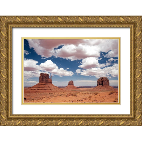 Monument Valley III Gold Ornate Wood Framed Art Print with Double Matting by Van Swearingen, Debra