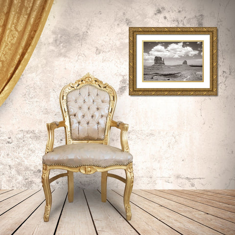 Monument Valley IV Sepia Gold Ornate Wood Framed Art Print with Double Matting by Van Swearingen, Debra