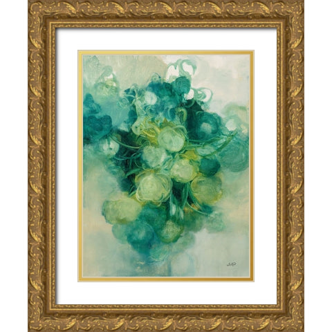 Emerald Pilea II Gold Ornate Wood Framed Art Print with Double Matting by Purinton, Julia
