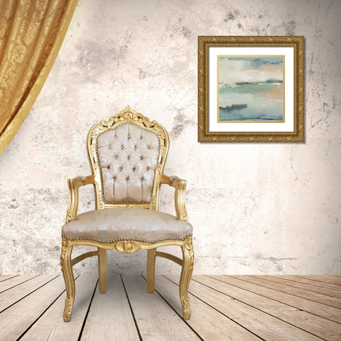 Calm Waters Gold Ornate Wood Framed Art Print with Double Matting by Purinton, Julia