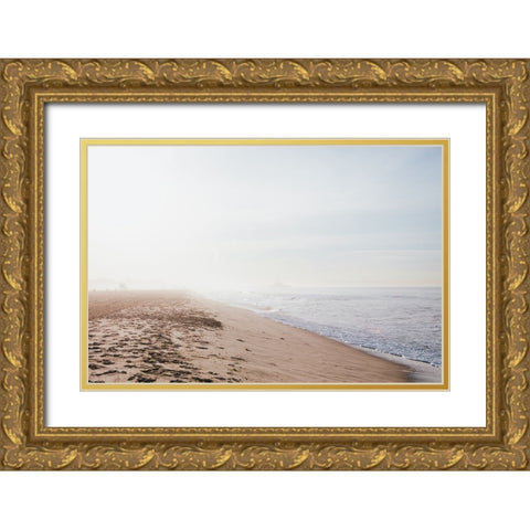 Santa Monica Beach II Gold Ornate Wood Framed Art Print with Double Matting by Marshall, Laura