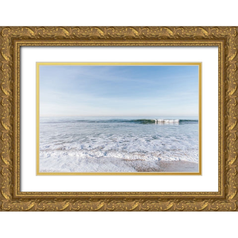 Santa Monica Beach III Gold Ornate Wood Framed Art Print with Double Matting by Marshall, Laura