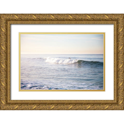 Santa Monica Beach IV Gold Ornate Wood Framed Art Print with Double Matting by Marshall, Laura