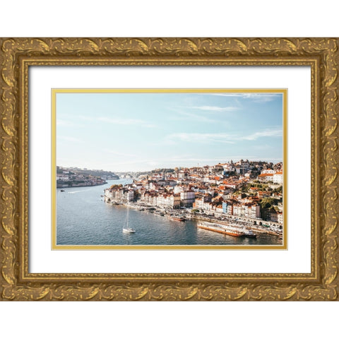 Porto II Gold Ornate Wood Framed Art Print with Double Matting by Marshall, Laura