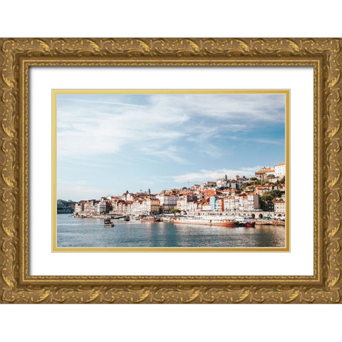 Porto III Gold Ornate Wood Framed Art Print with Double Matting by Marshall, Laura