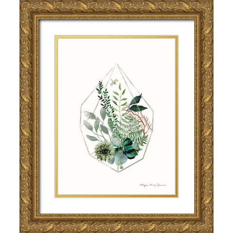 Terrarium Gold Ornate Wood Framed Art Print with Double Matting by Kucwaj-Tybur, Kasia