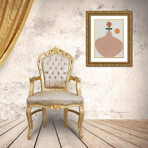 Flora I Gold Ornate Wood Framed Art Print with Double Matting by Hershey, Moira