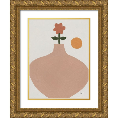 Flora I Gold Ornate Wood Framed Art Print with Double Matting by Hershey, Moira