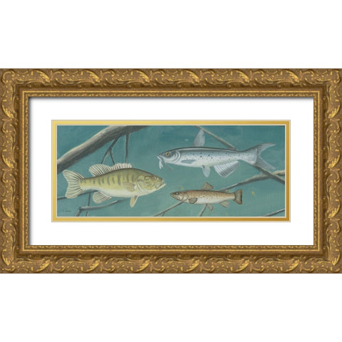 Fresh Catch III Gold Ornate Wood Framed Art Print with Double Matting by Wiens, James