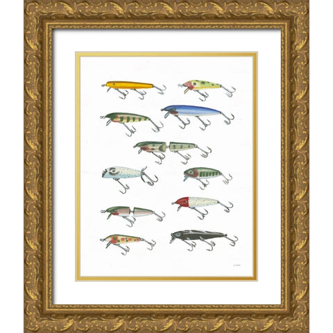 Fresh Catch IV Gold Ornate Wood Framed Art Print with Double Matting by Wiens, James