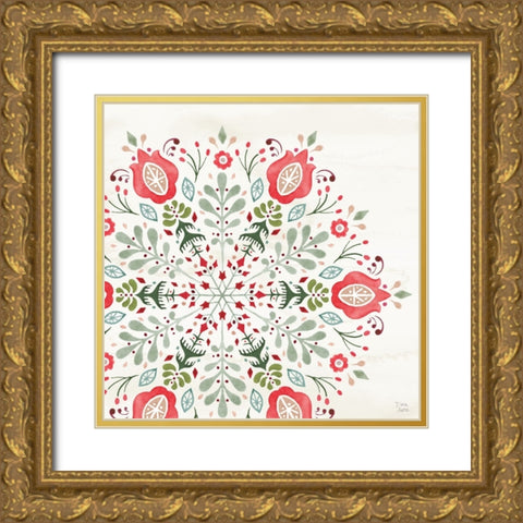 Festive Season VIII Gold Ornate Wood Framed Art Print with Double Matting by June, Dina
