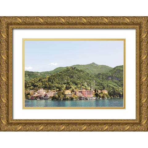 Lake Como Village III Gold Ornate Wood Framed Art Print with Double Matting by Aledanda