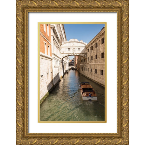 Bridge of Sighs Gold Ornate Wood Framed Art Print with Double Matting by Aledanda
