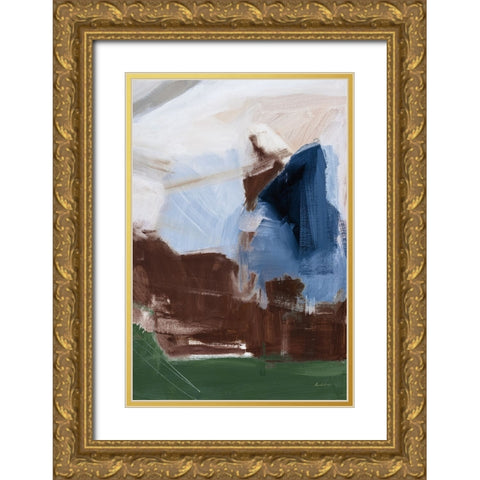 Riverbank Dark Crop Gold Ornate Wood Framed Art Print with Double Matting by Munger, Pamela