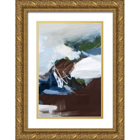 Surfacing Dark Crop Gold Ornate Wood Framed Art Print with Double Matting by Munger, Pamela