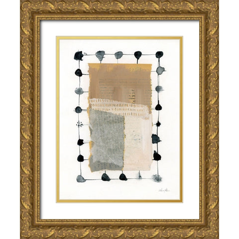 Neutral Collage II v2 Gold Ornate Wood Framed Art Print with Double Matting by Horn, Laura